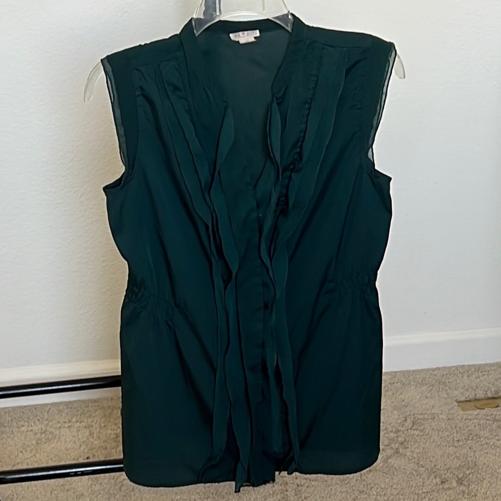 Converse Ruffled front button sleeveless top
